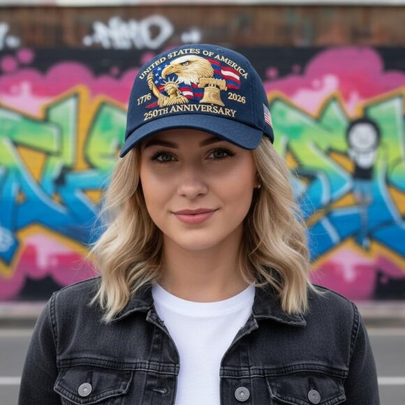 Patriotic Baseball Cap Commemorative 250th Anniversary Adjustable Fit Classic - Picture 6 of 6